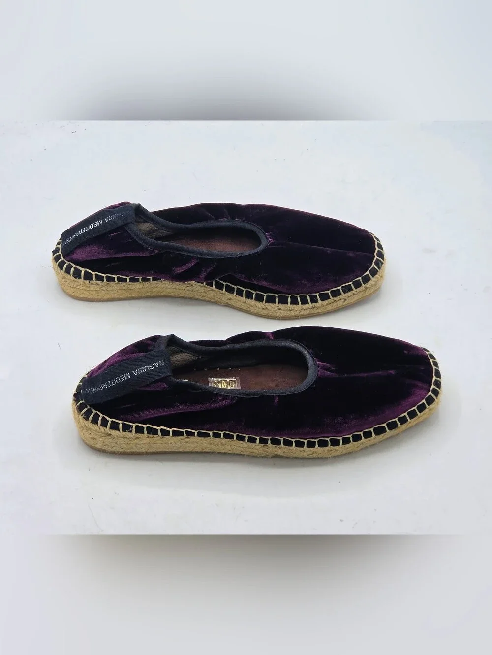 Anthropologie Naguisa Life Purple Velvet Allium Espadrille Flat Spain Sz 36 Boho